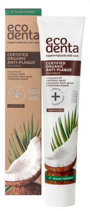 Certified Organic Anti-Plaque Toothpaste with Coconut Oil 75ml