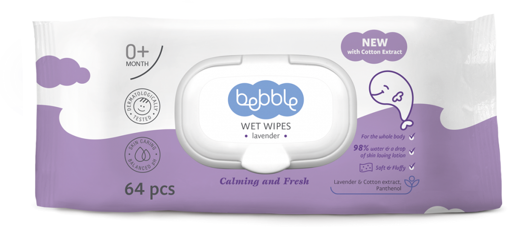 Wet Wipes - Lavender 64pcs